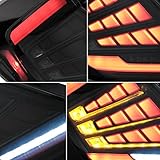 VLAND Tail lights Assembly Compatible with 10th Gen Honda Civic Hatchback/Type R 2018-2022(Not for Coupe), Rear Lamp with Dynamic Animation DRL, Back light w/Sequential Turn Signal, Smoked Clear