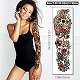 55 Sheets Temporary Tattoos,8 Sheets Full Arm Waterproof Flower Owl Snake Fake Halloween Tattoo Stickers for Adults Women Men,17 Sheets Half Arm 30 Sheets Small Tattoos Realistic for Kids Girls Boys