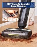 Tineco iFLOOR 5 Steam Corded Wet Dry Vacuum All-in-one, Steam Mop Hardwood Floor Cleaner Great for Sticky Messes, 248℉ High-temp Steam, Self-cleaning with steam