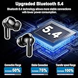 Wireless Earbuds, Bluetooth 5.4 Headphones Deep Bass Stereo, in-Ear Earphones with 4 ENC Noise Canceling Mic, 45H Playtime Dual LED Display Ear Buds, IP7 Waterproof Wireless Headphones for Android iOS