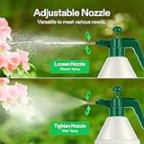 VIVOSUN 0.2 Gallon Handheld Garden Pump Sprayer, 27 oz Gallon Lawn & Garden Pressure Water Spray Bottle with Adjustable Brass Nozzle, for Plants and Other Cleaning Solutions (0.8L Green)