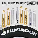 ConceptInks Premium Tire Marker Pens, White Waterproof Paint Markers For Car Tire Lettering, Made In Japan (3 Pack-White)