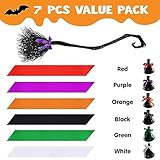 JOYIN 55'' Witch Broom with Ribbons for Kids Halloween Witches Broomstick, Costume Parties, Photo Booth Accessory, Halloween Decorations