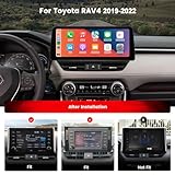 Dasaita 12.3" Screen for Toyota RAV4 2019-2022 Upgrade, Apple CarPlay & Android Auto, Android 13, 6GB+64GB, Built-in 4G Cellular, in-Dash Navigation, 1920 * 720 QLED Display