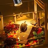 REPTI HOME Turtle Basking Light (Cycle Timer), Tortoise Lamp UVA UVB Heat Bulbs -2 Pack 50W, 360°Rotatable Turtle UVA/UVB Basking Heat Light Bulb for Lizard, Beared Dragon