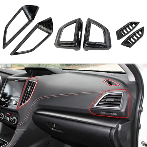 Fewshaw Carbon Fiber Style Center Console Air Vent Cover Trim Kit Accessories for 2018-2023 Subaru Crosstrek,2019-2024 Forester,2017-2023 Impreza