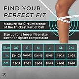 Rymora Calf Compression Sleeves Men Women - Leg Compression Sleeve Footless Socks - Shin Splint Relief Fitness Running Comfortable Secure