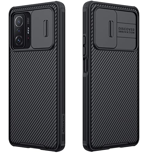 WVOZWWO for Xiaomi Mi 11T Case Mi 11T pro Cover, Slim case Protective Cover with Camera Protector Hard PC and TPU Thin Anti-Scratch Phone Case for MI11T/Mi 11t Pro (Black)
