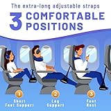 Airplane Footrest (2 Pack), Perfect Foot Hammock Airplane or Office Footrest to Relax Your Feet - Airplane Foot Hammock for Airplane Travel Accessories, Plane Footrest, Airplane Essentials