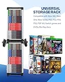 Nargos Video Game Storage Tower for PS5/ PS4/ PS3/ PS2/ PSP/Xbox One/Xbox 360 and Xbox Series X/S/Wii/Wii U and Switch Game Cases, DVD and Blu-Ray Disks Holder Organizer (46 PCS)