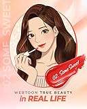 AMTS Webtoon True Beauty - 02 Some Sweet | Coral Lip Tint Stain | High Pigment Liquid Shine Non-Sticky Long-Wearing Long-Lasting | Korean Webtoon True Beauty Cute Coral Makeup