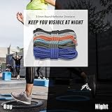 Yamiuza 2 Pairs Reflective Round Shoelaces for Athlete Sneakers, Solid Multicolor Shoe Ropes (Orange & Lake Blue, 51.2inches/130cm)