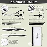 NAZQAT Eyebrow Kit - Multipurpose Eyebrow Grooming Kit For Women & Men For Eyebrow Trimming, Shaping, And Exfoliating - Includes Eyebrow Tweezers, Eyebrow Razor Tools, Eyebrow Scissors (Pack of 6)