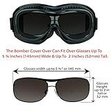 Bikershades Fit Over Cover Goggles for Eye-Glasses Polarized Anti-Glare Motorcycle Riding Cycling Skiing Sky Diving