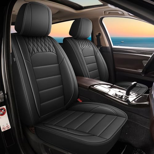 RAWAKORW Car Seat Covers for Chevrolet Chevy Cruze 2011-2019 Full Set: Waterproof Leather Seat Cover Seat Protector: Interior Decoration Automotive Accessories (Black)