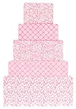 Designer Stencils Chantilly Lace 1 Cake Side foodgrade stencil, 3.8 X 13, Beige/Semi-Transparent