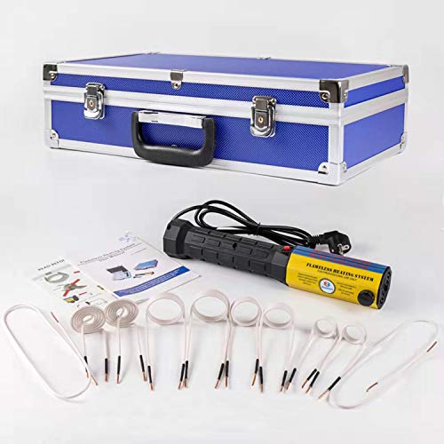 Enough Power Mini Induction Heating Machine 110V 1000W 10 Coil Kits Auto Use Bolt Removal Car Garage Repairing Tool Flameless Handhled Electromagnetic Induction Heater