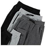 PURE CHAMP 3Pk Boys Sweatpants Fleece Athletic Workout Kids Clothes Boys Joggers with Zipper Pocket and Drawstring Size 4-20 (SET1 Size 10/12)