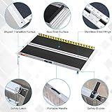 VNN Portable Wheelchair Ramp 4FT, Non-Slip Aluminum Folding Handicap Ramp, Door Threshold Wheelchair Ramps for Home, Wheel Chair Ramp for Home Steps, Scooter Ramp, Doorways