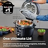 Instant Pot Duo Crisp Ultimate Lid, 13-in-1 Air Fryer and Pressure Cooker Combo, Sauté, Slow Cook, Bake, Steam, Warm, Roast, Dehydrate, Sous Vide, & Proof, App With Over 800 Recipes, 6.5 Quart, Black