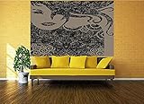 96x69 inches Wall Mural,Woman with Cool Posing Wavy Sexy Hot Hair and Vamp Makeup Image Print Peel and Stick Self-Adhesive Wallpaper Removable Large Wall Sticker Wall Decor for Home Office