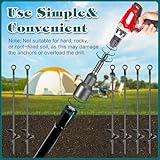 6 Pcs 30 Inch Auger Earth Anchor Shed Anchor Kit Spiral Blade Heavy Duty Shed Anchors Wind Stakes for Trailer, Shelters, Tents, Canopies, Trapping, Swing Sets