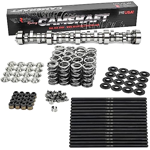 BTR Brian Tooley Racing LS Stage 4 Turbo Camshaft, LS Dual Valve Spring Kit (.660" Lift) with Titanium Retainers & 7.400" LS Chromoly Pushrods -Fits LS1 LS2 LS3 LQ4 LQ9 LM7 4.8 5.3 6.0 6.2