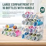 Water Bottle Organizer for Full Stanley 40 oz Tumbler with Handle, Cabinet Pantry Kitchen Organizers and Storage for Owala Stanley Cup Accessories Holder, Patented Stackable Tumbler Organizer Gifts