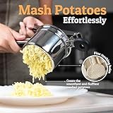 PriorityChef Large 15oz Potato Ricer, Heavy Duty Stainless Steel Potato Masher and Ricer Kitchen Tool, Press and Mash Kitchen Gadget For Perfect Mashed Potatoes - Everytime