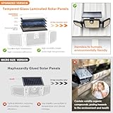 Solar Lights Outdoor, Quick Charge Solar Motion Deck Lights Outdoor for Deck with 232LEDs High Brightness, Larger Built-in Tempered Glass Solar Panel, Sensitive PIR Motion Inductor (Remote,2 Pack)