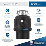 InSinkErator Power 1HP, 1 HP Garbage Disposal, Power Series EZ Connect Continuous Feed Food Waste Disposer, Black