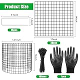 RGJ 5 Pack Plant Protector from Animals, 17x14 inch Wire Plant Cages Mesh Plant Cage Garden Plant Protector, Sturdy Bunny Barricades Chicken Wire Cloche Plant Protectors for Keeping Bunny Animals Out