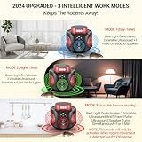 Mouse Repellent Ultrasonic Plug in, Mice Repellent Indoor Ultrasonic Pest Repeller Indoor 2024 Upgraded Rodent Repellent, 360° Ultrasonic Rodent Repeller with PIR Sensor & LED Strobe Light for Indoor