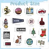 100Pcs Random Assorted Styles Embroidered Patches, Sew on/Iron on Patch Applique for Clothes, Dress, Hat, Jeans, DIY Accessories