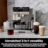 Ninja Espresso Machine, Luxe Café Premier Series, Drip Coffee Maker and Rapid Cold Brew, Integrated Grinder, Assisted Tamper, Hands-Free Frother, for Cappuccinos and Lattes, Dairy or Non-Dairy, ES601