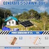 [Ultra] ECO-WORTHY 1200W 24V 5.52KWH Lithium Battery Solar System Off Grid:6pcs 195W Bifacial Solar Panels+2Pcs 12.8V 280Ah Lithium Battery+60A MPPT Charge Controller+3000W Pure Sine Wave Inverter