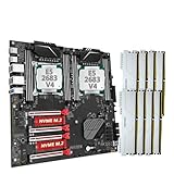 Compatible for Machinist D8 MAX X99 Dual CPU Motherboard X99 Combo LGA2011-3 Xeon Kit E5 2683 V4 CPU DDR4 RAM 128GB 2400MHz Memory SSD NVME M.2