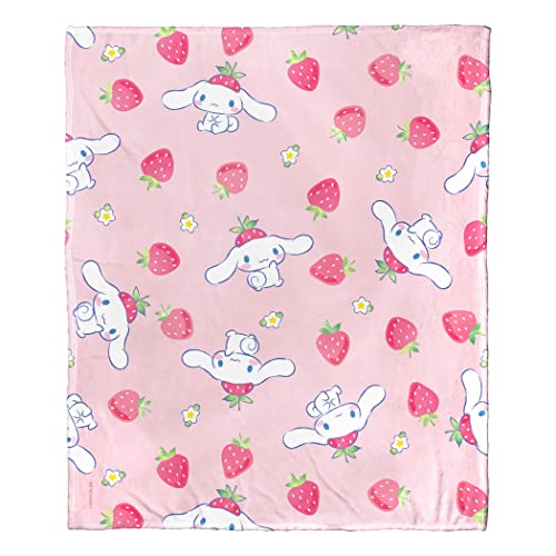 Northwest Cinnamoroll Silk Touch Throw Blanket, 50" x 60", Berry Pattern