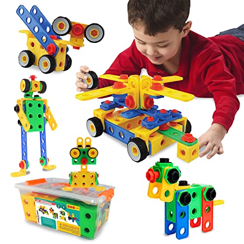 ETI Toys STEM Learning Original Educational Construction Engineering Building Blocks Set for 3, 4 and 5+ Year Old Boys & Girls | Creative Fun Building Toys for Kids Kit, STEM Toys Gift (172 PCS)