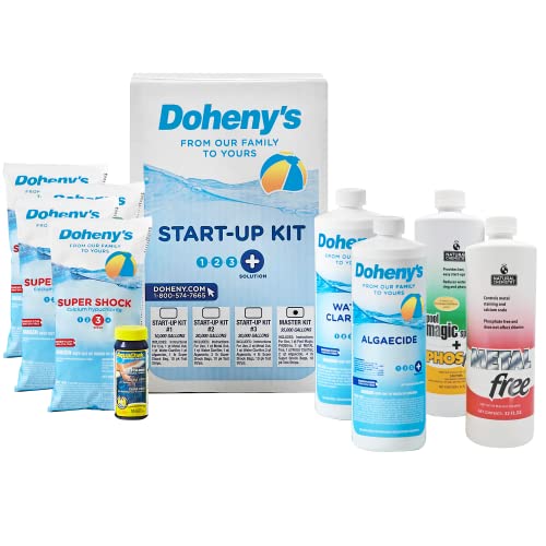 Doheny's Master Pool Opening Kit | Made in USA | Start-Up Chemicals for Pools | Includes Ultimate Kit, Natural Chemistry, Metal Out, Clarifier, Spring Control & Super Shock | Treats 30,000 Gallons