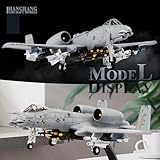 HANGHANG 1/100 A-10 Thunderbolt II Warthog Attack Plane（Painted Version） Metal Fighter Military Model Diecast Plane Model for Collection and Displays