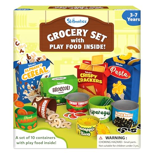 Skillmatics Grocery Set - 100+ Pieces, Play Foods, Realistic Pretend Play Toys, Kids Kitchen Set, Gifts for Girls & Boys Ages 3, 4, 5 & Up