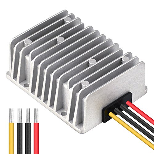 Cllena DC 8V-40V to 12V 20A Automatic Buck Boost Converter Step Down/Up Regulator Voltage Reducer Converter Waterproof Regulated DC Power Supply for Golf Cart Club Car LED Light