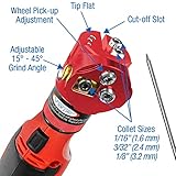 Sharpie DXCL Hand-Held Cordless Tungsten Sharpener Grinder, Adjustable 15°- 45°, Diamond Ground Tapers (Auburn Red/Auburn Red)