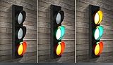 KZU Traffic Light Lamp Decoration On Wall, LED Lights Lamp Decor with Remote Control Wall Lamp for Living Room Bedroom Bar Club Gaming Room, Room Wall Decor