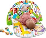 Fisher-Price Baby Playmat Deluxe Kick & Play Piano Gym Learning Toy & 2 Maracas Soft Rattles for Newborn to Toddler Play Ages 0+ Months