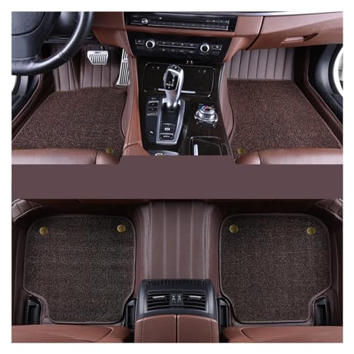 LLXINGYL Leather Custom Full Set Car Floor Mats Compatible with Chery Tiggo 7 Pro 2020-2021 Auto Mats Interior Styling Accessories(Color:5 PCS-02)