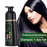 DISAAR BEAUTY Dye Brown Hair Shampoo 5 Minutes Only Dying White Grey Yellow Damaged Hair Lasts Up To 4 Weeks Hair Care 400ml / 13.52fl.oz