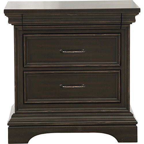 Pulaski Traditional Caldwell 3 Drawer Nightstand With Felt Lining, 30" X 18" X 29.5", Deep Brown