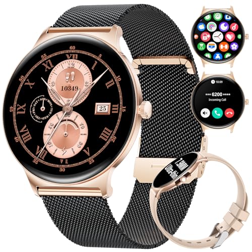 LIGE Smart Watches for Women Answer/Make Calls, 1,43" HD AMOLED Fitness Tracker with 120+Sports/Heart Rate Monitoring/Calorie, IP68 Waterproof Reloj Inteligente para Mujer, Android iOS Smart Watch
